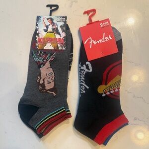 Bundle! 4 pairs men’s socks! Ace Ventura, Fender Guitars